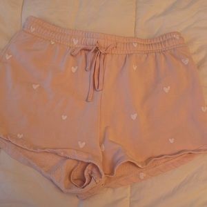 Light pink, white hearts